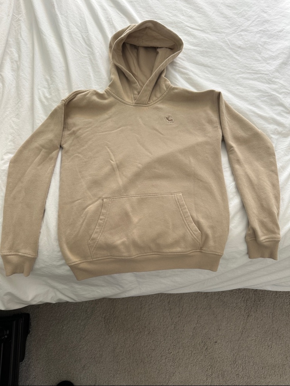 Abercrombie Kids Beige Hooded Pullover Sweatshirt size 13/14